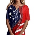thumbnail image 5 of Women's 250 Years American Flag 250th Anniversary USA T-Shirt Patriotic Short Sleeve Tees, 5 of 7