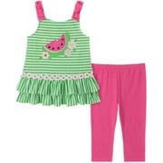 Kids Headquarters Baby Girls 2-Pc. Top and Leggings Set, Various Models: 24Mo/Striped Watermelon