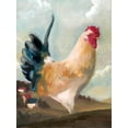 thumbnail image 2 of White Ladder 15x18 Gold Ornate Wood Framed with Double Matting Museum Art Print Titled - Hillside Rooster I, 2 of 4