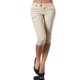 thumbnail image 1 of Pantalones ajustados de color liso para mujer Pantalones casuales capris, 1 of 1