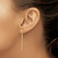 thumbnail image 3 of Primal Gold 14 Karat Yellow Gold Diamond-cut Bar Dangle Post Earrings, 3 of 4