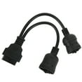 thumbnail image 2 of Splitter Diagnostic Cable, Practical Stable Conversion 11.8in Long Professional 9 Pin 6 Pin To 16 Pin OBD2 Adapter High Toughness  For Heavy Duty Diesel Trucks, 2 of 8