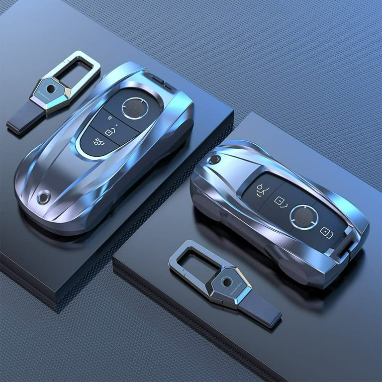 Bqepe for Mercedes Benz Key Fob Cover Keychain Fit for,2020-2022 Mercedes  Benz S-Class G-Class E-Class,Smart Key Shell Case (Lvory White)