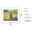 thumbnail image 2 of The Blue Rider (Der Blaue Reiter) - From an Original Color Painting by Franz Marc c.1910 - Fine Art Rolled Canvas Print (Unframed) 11in x 14in, 2 of 4
