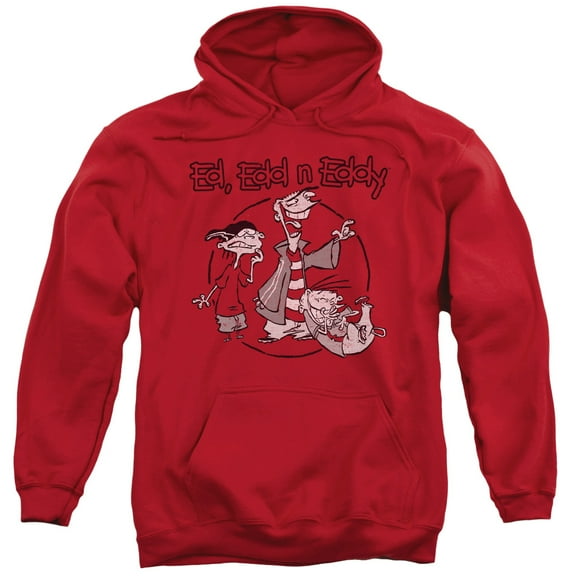 Ed Edd N Eddy Gang Adult Pullover Hoodie Sweatshirt Red