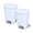 White, variant on Glad Kitchen Trash Can with Lid, Stainless Foot Pedal and Garbage Bag Rings, 20 Gal, Black