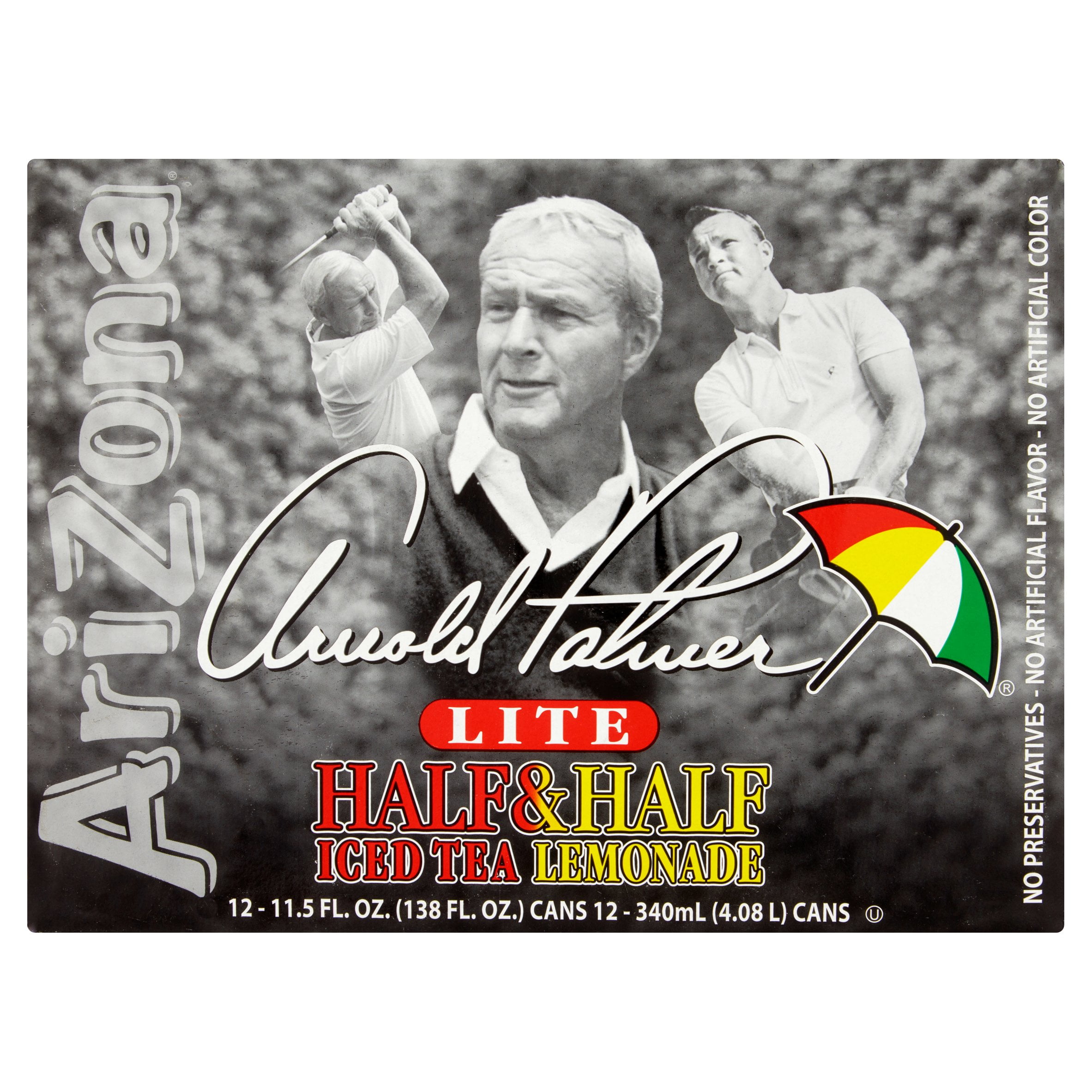 Arizona Arnold Palmer Lite Half & Half Iced Tea Lemonade, 11.5 oz, 12ct by Arizona Beverages USA LLC,