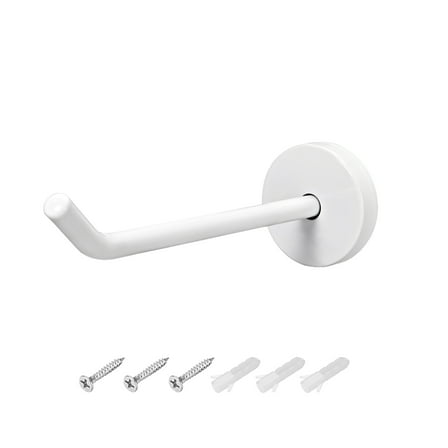 1Pcs,3.74" Wall Mounted Hook Robe Hook Single Towel Hanger Stainless Steel White