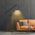 HOMCOM Industrial Floor Lamp for Living Room, Standing Lamp with Steel ...