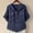 Navy, variant on FAHXNVB Women Button Down Shirt Rolled Cuffed Short Sleeve Blouse Ladies Summer Casual V Neck Cotton Beach Tops with Pockets