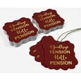 thumbnail image 5 of Inkdotpot Real Gold Foil Good Bye Tension Hello Pension Retirement Tags Favor Bracket Shape Hang Pack Of 50 Paper Tags, 5 of 7