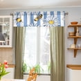 thumbnail image 4 of Bees Daisies Flowers Curtain Valances Farmhouse Design Window Treatment Decor Blackout Rod Pocket for Windows Living Room Kitchen 54" x 18", 4 of 5
