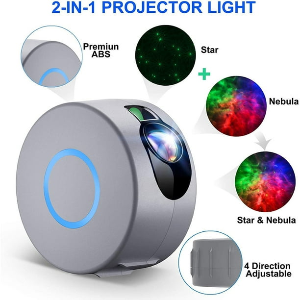 axGear Star Night Light Projecteur avec télécommande LED Projecteur Nebula  Galaxy pour bébé adultes Chambre/Théâtre/Salles de jeux/Fête Gris 