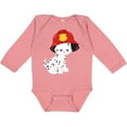 thumbnail image 3 of Inktastic Fireman Dog, Cute Dog, Puppy, Doggo, Dalmatian Boys or Girls Long Sleeve Baby Bodysuit, 3 of 5