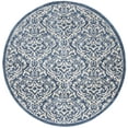 thumbnail image 2 of SAFAVIEH Brentwood Dilara Damask Area Rug, 6'7" x 6'7" Round, Navy/Cream, 2 of 7