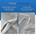 thumbnail image 6 of HNB Store 3pc Duvet Cover Set | 1000 TC Egyptian Cotton | Full/Queen Size Duvet Cover with 2 Pillowcases | Light Grey Solid, 6 of 8