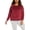 Red - merlot, variant on P.J. Salvage Womens Solid Pajama Sweatshirt Top, Grey, Plus Size, 1X