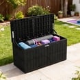 thumbnail image 4 of Water Proof Resin Storage Bin Patio Furniture Storage Container 100 Gallon Outdoor Storage Box Water Proof Resin Deck Box Lockable Storage Bin For Cushion Patio Furniture Pool, 4 of 6