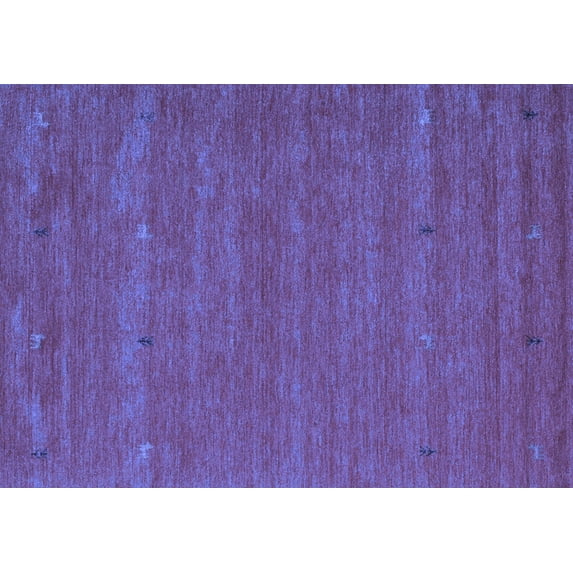 Ahgly Company Indoor Rectangle Abstract Blue Contemporary Area Rugs, 6' x 9'
