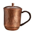 thumbnail image 4 of Taza de cobre, taza de café martillada, taza de té con asa, vaso de agua Masrapa hecho a mano para reuniones de cafetería, restaurante, fiesta en casa 350ml B, 4 of 8