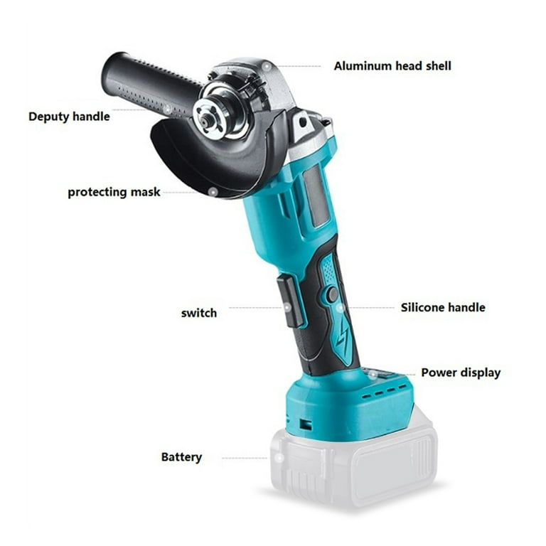 Brushless Cordless Angle Grinder 3 Gears Adjustable Variable Speed
