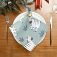 thumbnail image 3 of Cloth Napkins Set of 6 Cute Zebra Printed Polyester Dinner Napkins Soft Comfortable Reusable Table Cloth Napkins for Family Dinner Banquet Wedding Festivals Party, 20x20in Washcloth Gift, 3 of 7