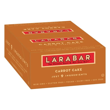 Larabar Gluten Free Bar, Carrot Cake, 1.6 oz Bars (16 Count)