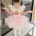 thumbnail image 2 of HWJAD Little Girl's Fly Sleeveless Ballet Dance Dress 3-9Y Kids Bodysuit Tutu Tulle Skirts Birthday Princess Dresses, 2 of 7