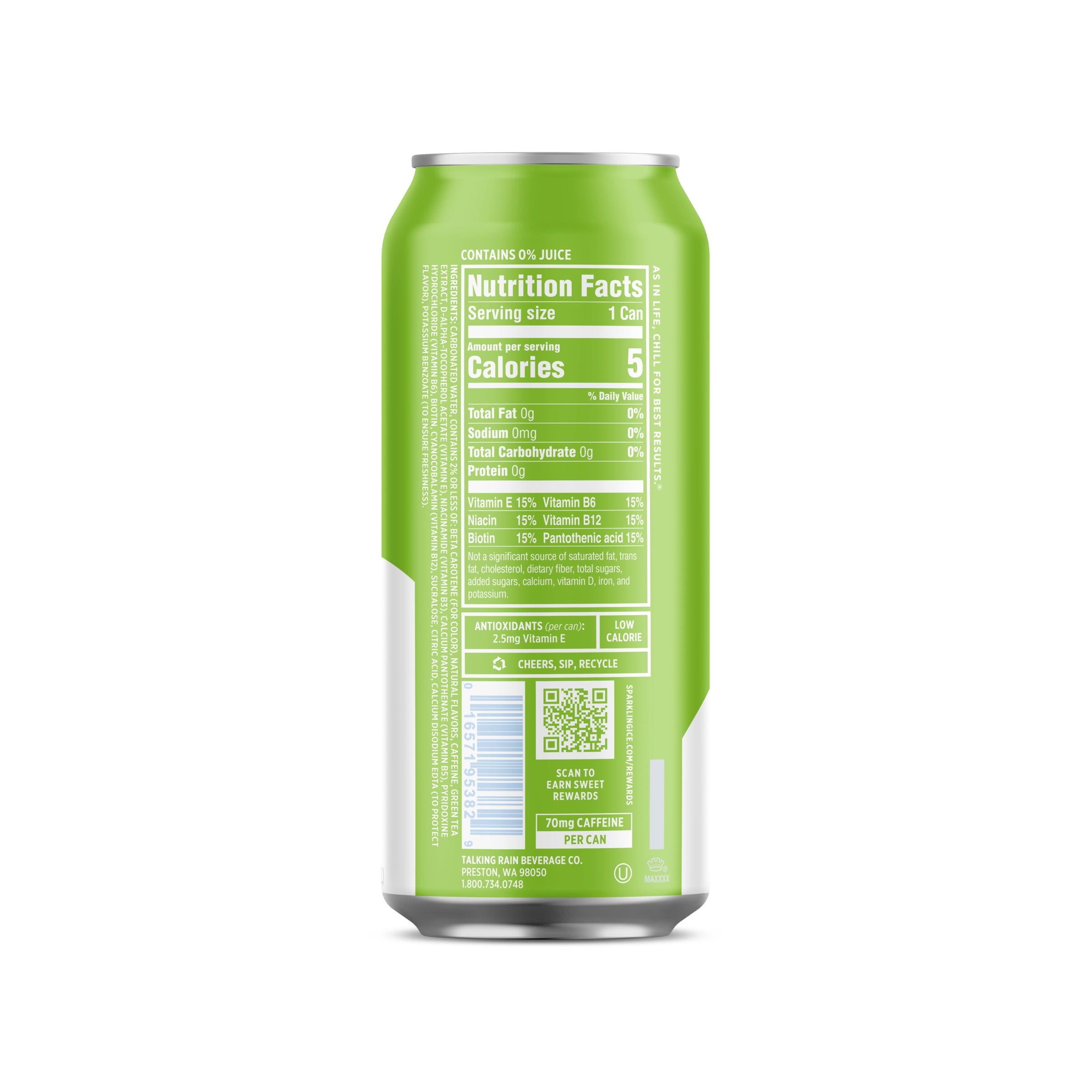 (6 pack) Sparkling Ice® +Caffeine Naturally Flavored Sparkling Water, Citrus Twist 16 fl oz