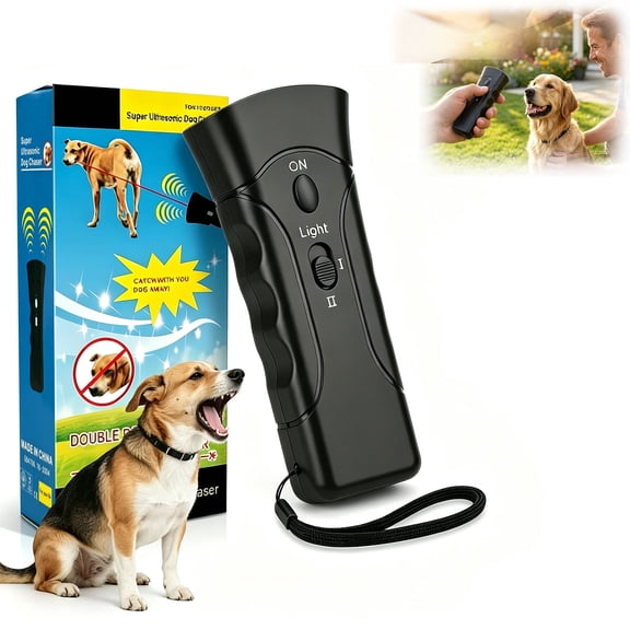 Ultrasonic Pet Trainer for Dogs – Adjustable Anti-Bark Device with Flashlight, Indoor & Outdoor Dog Training Tool