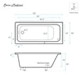 thumbnail image 5 of Voltaire 60 x 30 Left Drain Soaking Alcove Bathtub in Glossy White with Integrated Overflow, Drain Included, 5 of 8