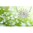 thumbnail image 3 of TANGPOET Sun And Moon Necklace Female Sterling Silver Retro Vintage Pendant, 3 of 6