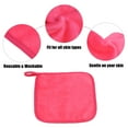 thumbnail image 4 of 4pcs Reusable Makeup Removal Cleaning Cloth Washable Makeup Remover Cleaning Towels Rose Red 8''x8'', 4 of 7