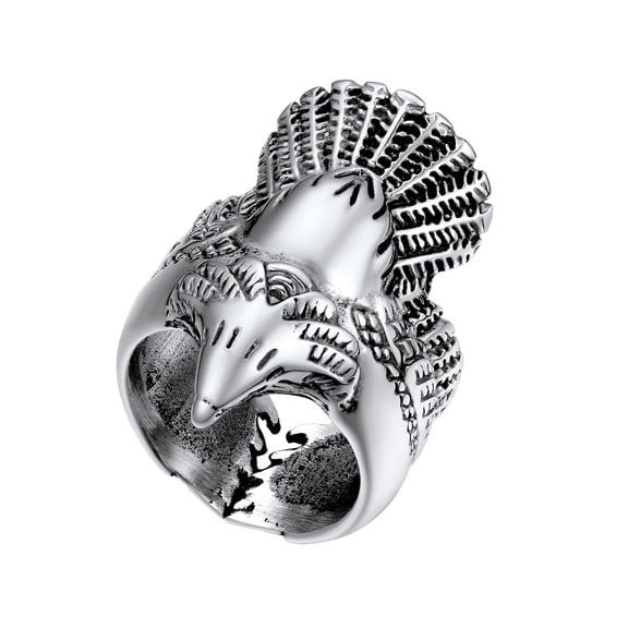 [Clearance]Stainless Steel Hawk Rings Gothic Jewelry for Men Fashion Flying Eagle Ring for Party Size 7-14