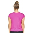 thumbnail image 3 of Expert Brand USA-Made Women's MoCA Cotton Blend Front Tie T-Shirt, Berry, XS, 3 of 6