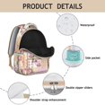 thumbnail image 4 of Pioneer Flower Backpack for School,Cute School Bag,Schoolbag with Adjustable Shoulder Straps & Padded Back,15.3"x11"x7.1"., 4 of 6
