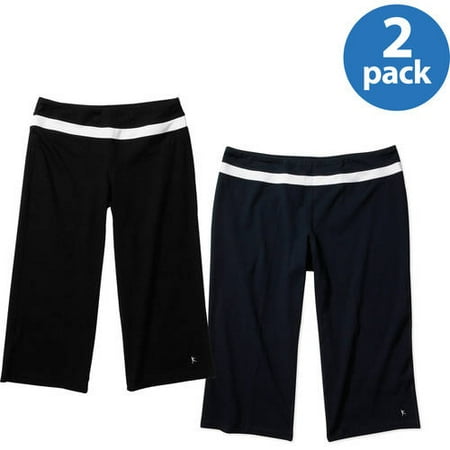 Danskin Now Women;s Plus-Size Dri-More Capri Pants 2-pack, Value Bundle