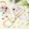 thumbnail image 3 of 60Pcs UV Plated Acrylic Beads Iridescent Cross Mixed Color 15x15x8mm Hole: 4mm, 3 of 5