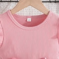 thumbnail image 4 of BULLPIANO Girls Ruffle Trim Dress CrewNeck Floral Belted Casual Party Dress 4-7 Years, 4 of 6
