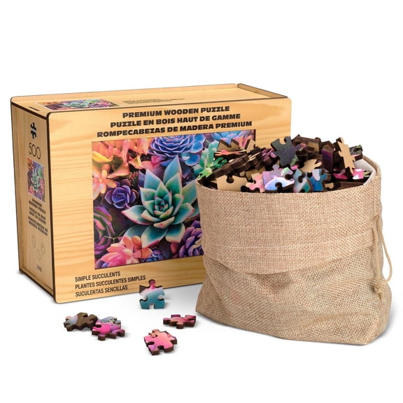 Wood Puzzle: Simple Succulent