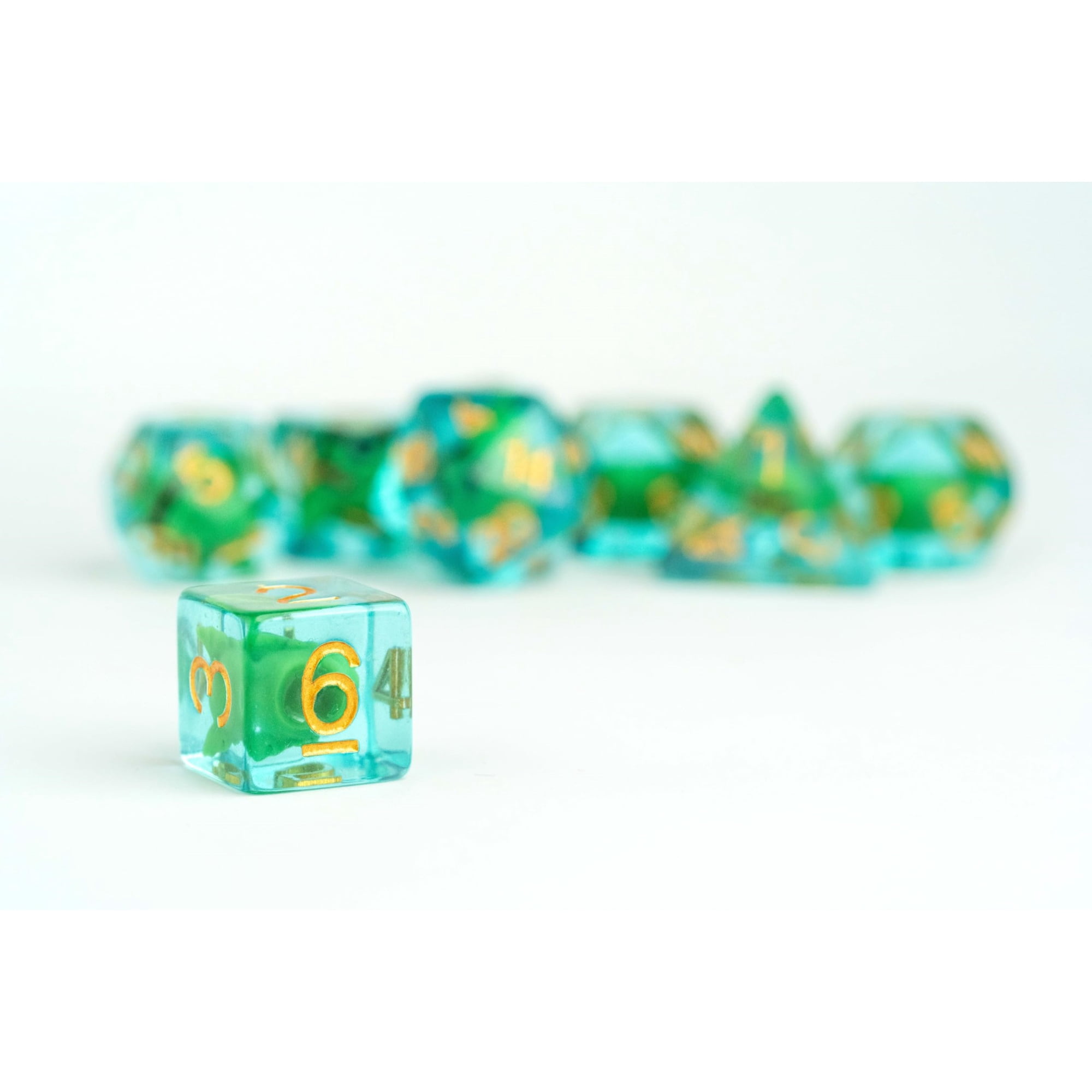 FanRoll by Metallic Dice Games Pathfinder Goblin Inclusion Dice Set