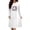 # White, variant on Taqqpue Womens Cotton Nightshirt Long Sleeve Crew Neck Halloween Zombie Print Loose Fit Knee Length Casual Pullover Soft Sleep Dress Oversized Sleepwear for Women Big Plus Sizes