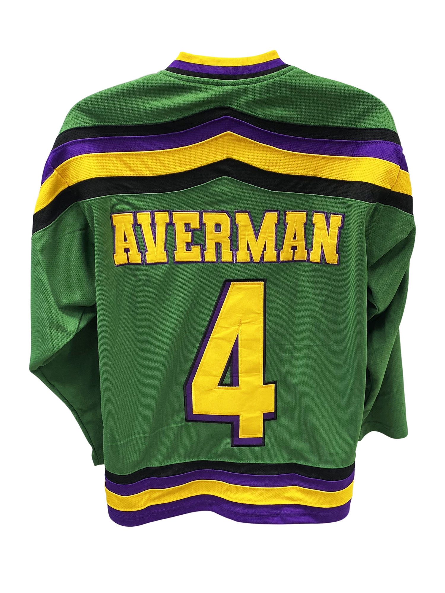 Les Averman 4 Ducks Hockey Jersey Embroidered Costume Mighty Movie Uniform