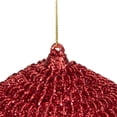 thumbnail image 3 of Northlight 4" Red Glitter Spiral Coiled Wire Onion Finial Christmas Ornament, 3 of 4