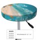 thumbnail image 4 of Disketp Shopping Cart On Tropical Beach Funda Redonda para Taburete, Funda de Cojín para Silla de Bar Suave y Elástica-14 inch, 4 of 7