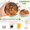 thumbnail image 4 of BZSMCE 6Pcs Drink Coasters With Holder 3.94Inch Anger Halloween Pumpkin Creative Coil Coaster Coasters Colors Absorbent Coasters for Drinks Coasters Set Thicken Heat for Home Table, 4 of 7