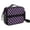 Purple and Black, variant on Gray and Black Checkered Pattern Insulated Lunch Bag with Shoulder Strap and Bottle Holder,Bento School Lunch Bag Box,11x9.5x3.5 Inches