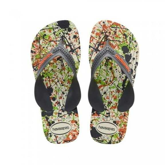 Havaianas Boys Kids Max Trend Sandal Flip Flop - White/Grey - 23/24 BR