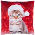 thumbnail image 1 of Safdie & Co. Coussin Xmas Sherpa Chaton Festif, 1 of 2