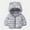 02Gray, variant on Hicidod Baby Puffer Jackets Cute Bear Ears Hooded Long Sleeve Light Winter Coats Fashion Solid Color Warm Down Jacket Outwear
